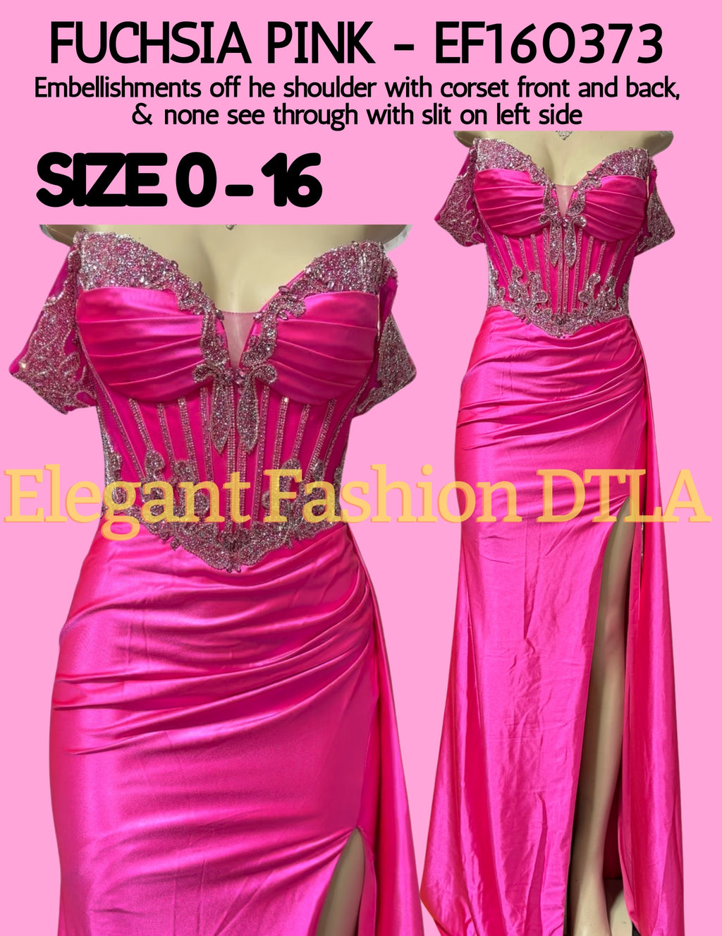 3 COLORS: FUCHSIA PINK, CHARCOAL GRAY, GOLD