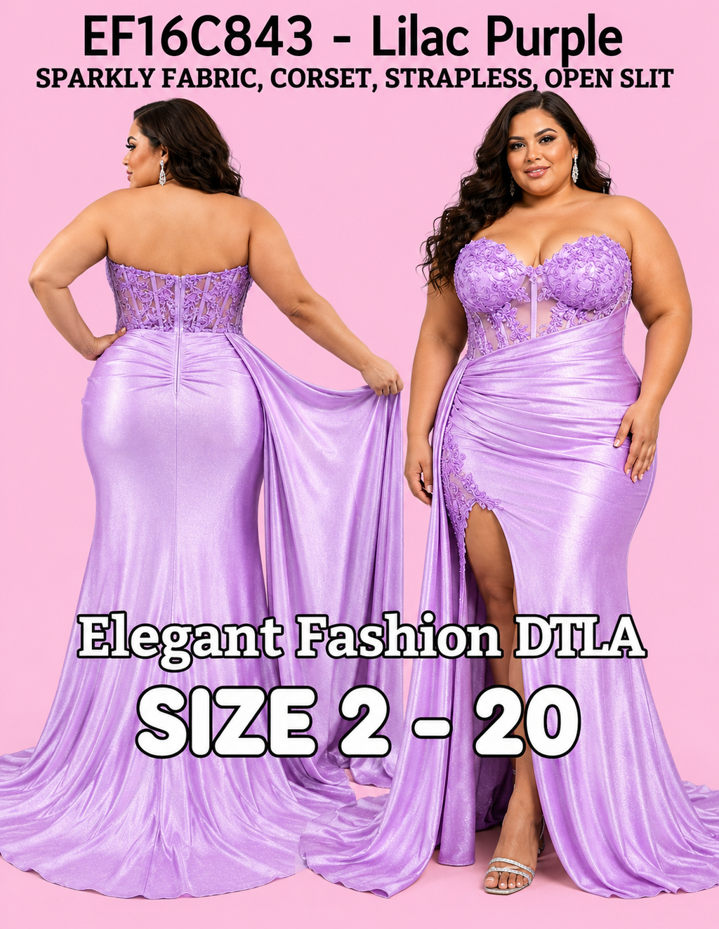 ✨ Elegant Fashion ✨  SPARKLY LILAC PURPLE