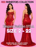 (SIZE 2-22) ✨ Elegant Fashion✨ 3 COLORS OF Rhinestones & NO SLIT