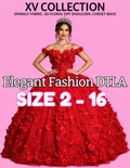 XV COLLECTION - RED 3D (Size 2-16)✨ Elegant Fashion ✨