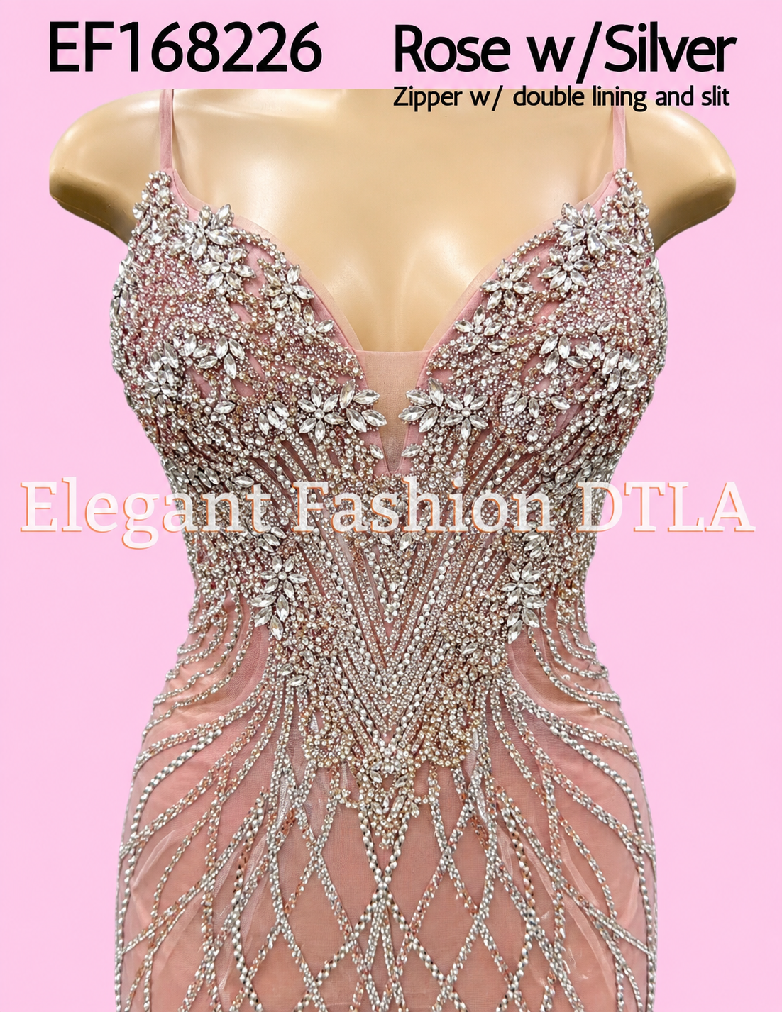 PLUS SIZE (Size 2-22)✨Elegant Fashion✨  ROSE GOLD Rhinestones