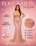 (SIZE 2-22)✨ Elegant Fashion✨ ROSE GOLD RHINESTONES