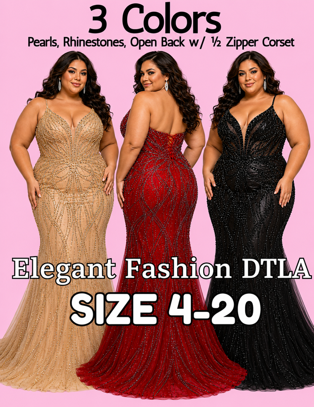 ✨ Elegant Fashion✨ Pearls & Rhinestones (SIZE 2-20)