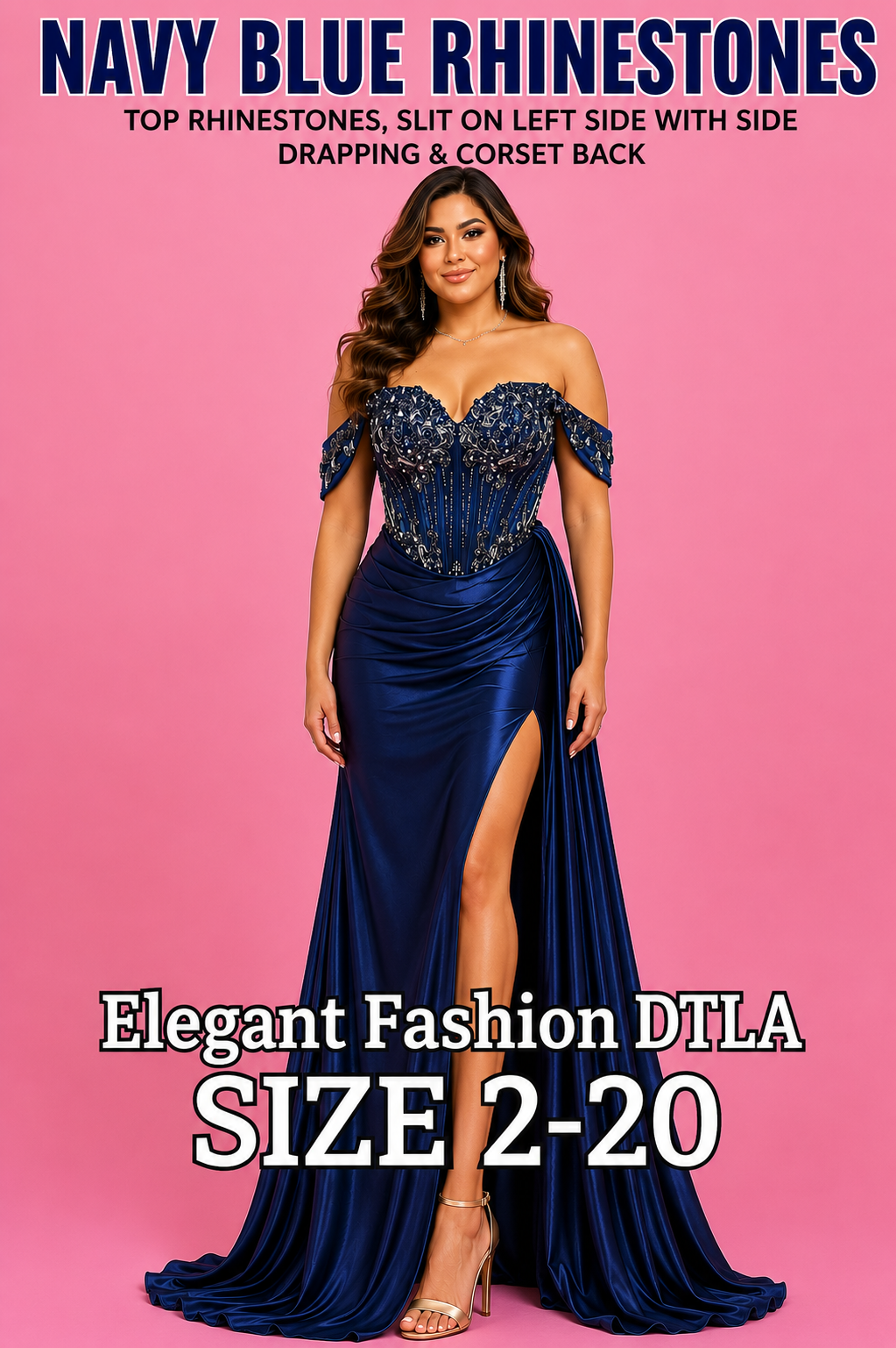 NAVY BLUE (SIZE 2-20)✨ Elegant Fashion✨ (