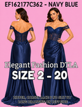 (SIZE 2-20)✨ Elegant Fashion✨ EF16C363 NAVY BLUE