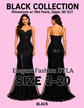 ✨ Elegant Fashion✨ 2 COLORS Rhinestones NO SLIT (SIZE 2-22)