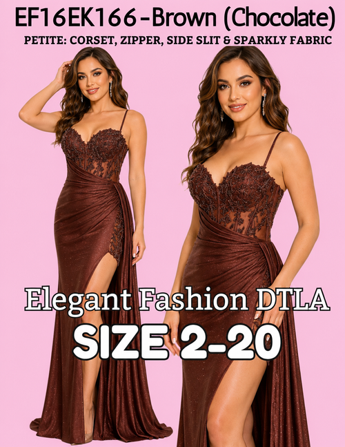 (SIZE 2-20)✨ Elegant Fashion✨ Chocolate Brown