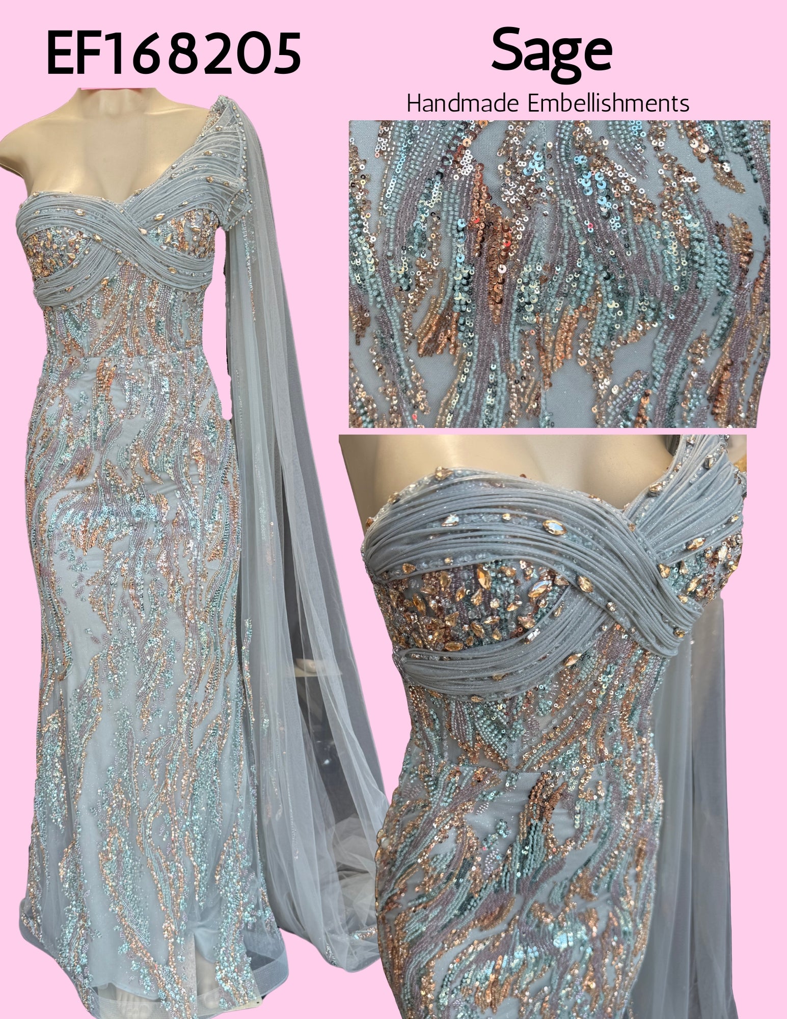 EF168205 Sage Handmade Embellishments